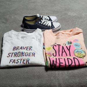 Denim sneakers plus 2 free tops